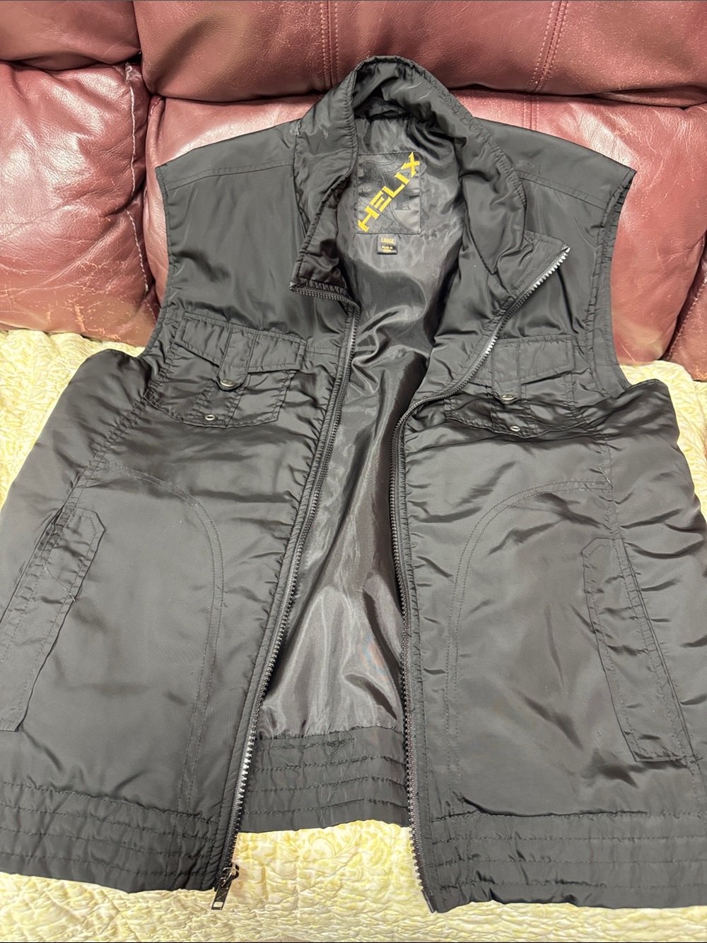 Helix Black Men's Utility Vest with Multiple Pockets